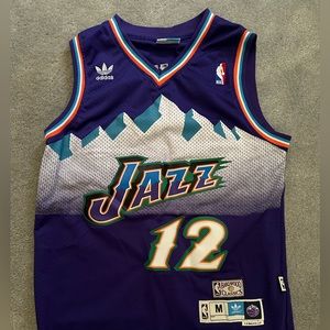 John Stockton Utah Jazz Hardwood Classics Basketball Jersey: men’s medium